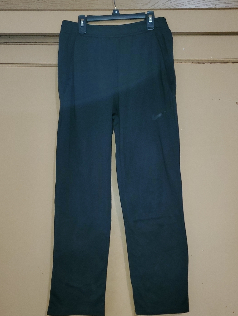 Nike Men's Black Sweatpants with Subtle Swoosh